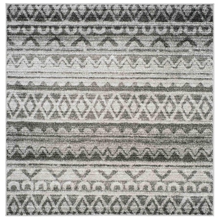 Safavieh 4 x 4 ft. Adirondack Power Loomed Square Area Rug Ivory & Charcoal ADR119N-4SQ